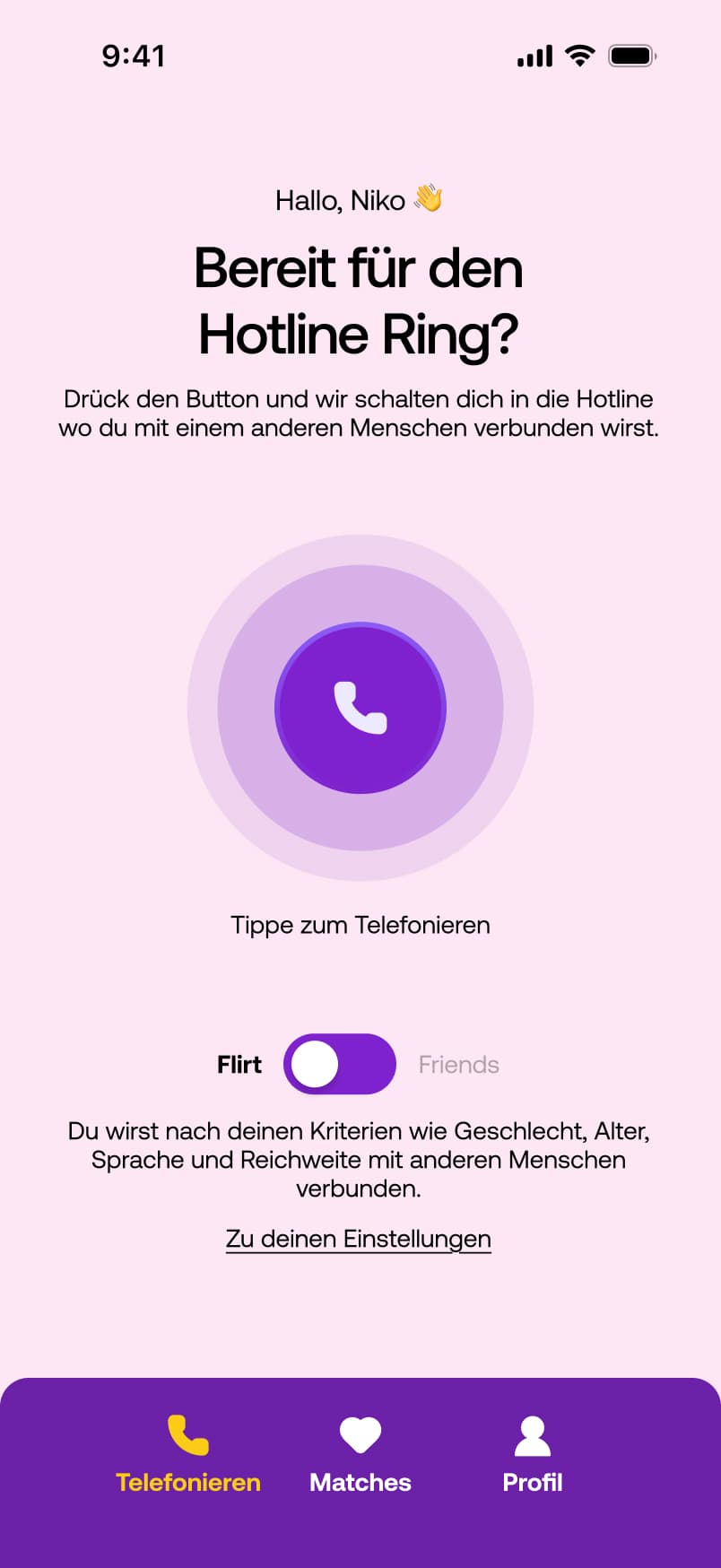Call Home Screen